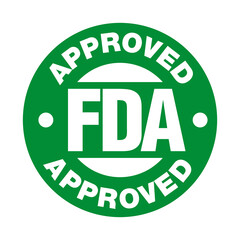 Naklejka premium U.S. Food and Drug Administration FDA approved vector stamp