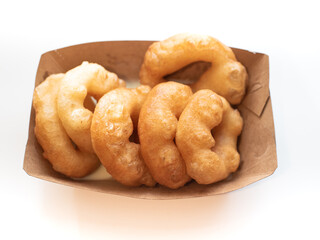 food, fried, onion, snack, sweet, rings, white, isolated, meal, delicious, ring, pastry, dessert, appetizer, breakfast, sugar, plate, bakery, squid, tasty, junk, dish, donuts, baked, bread