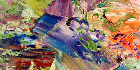 Colorful abstract background wallpaper. Modern motif visual art.  Mixtures of oil paint. Trendy...
