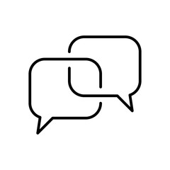 Speech bubble line icon