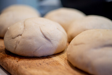 Naan bread ready to be baked