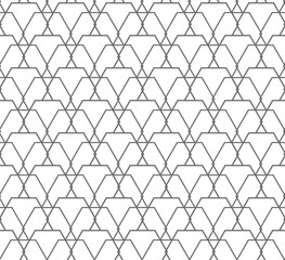 Naklejka premium Continuous Tileable Graphic Twenties Wallpaper Texture. Repeat Ornate Vector Thirties Repeat Pattern. Repetitive Abstract Artdeco 