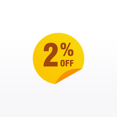 2 discount, Sales Vector badges for Labels, , Stickers, Banners, Tags, Web Stickers, New offer. Discount origami sign banner