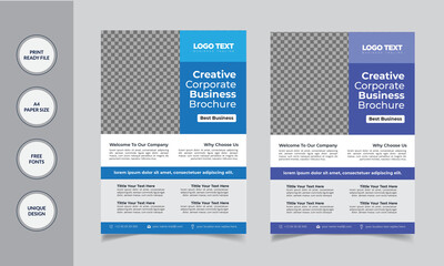 Business Flyer Corporate Flyer Template Geometric shape Flyer Circle Abstract Colorful concepts