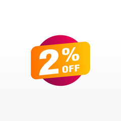 2 discount, Sales Vector badges for Labels, , Stickers, Banners, Tags, Web Stickers, New offer. Discount origami sign banner