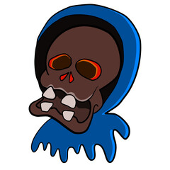 funny cartoon skull