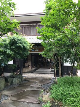 Entrance to the Traditional Onsen Ryokan in Japan