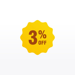 3 discount, Sales Vector badges for Labels, , Stickers, Banners, Tags, Web Stickers, New offer. Discount origami sign banner