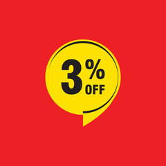 3 discount, Sales Vector badges for Labels, , Stickers, Banners, Tags, Web Stickers, New offer. Discount origami sign banner