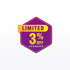3 discount, Sales Vector badges for Labels, , Stickers, Banners, Tags, Web Stickers, New offer. Discount origami sign banner