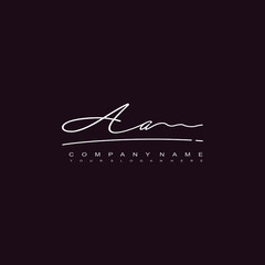 AA initials signature logo. Handwriting logo vector templates. Hand drawn Calligraphy lettering Vector illustration.