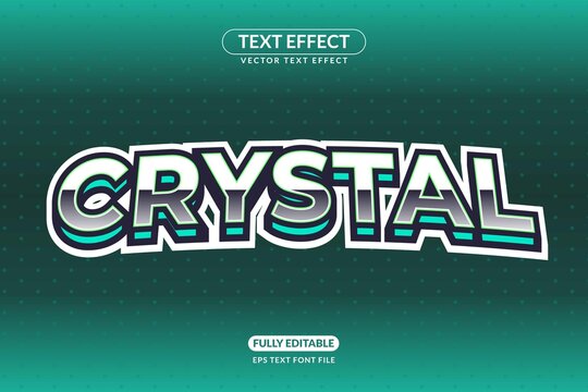 Editable Crystal E sport Game Text Effect