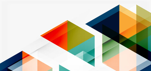 Geometric abstract background, mosaic triangle and hexagon shapes. Trendy abstract layout template for business or technology presentation, internet poster or web brochure cover, wallpaper