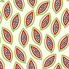 seamless pattern with colorful leaves