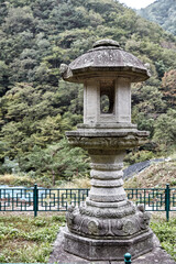 Stone lantern. Seollimwonji Temple site in Yangyang-gun, South Korea.
