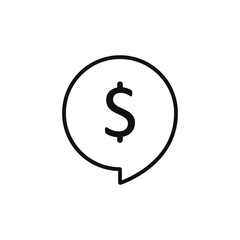 Simple icon of a financial message vector illustration