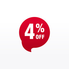 4 discount, Sales Vector badges for Labels, , Stickers, Banners, Tags, Web Stickers, New offer. Discount origami sign banner