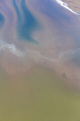 Aerial view of Lake Little Magadi in the Great Rift Valley of Kenya. Lake Magadi is the southernmost lake in the Kenyan Rift Valley, north of Tanzania's Lake Natron.