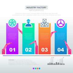 Presentation Bar Chart Graph Diagram Financial Factory Industrial Business Infographic