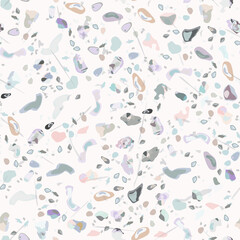 Terrazzo Texture Vector. Flooring Seamless Pattern
