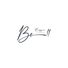 BE initials signature logo. Handwriting logo vector templates. Hand drawn Calligraphy lettering Vector illustration.