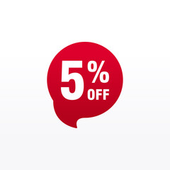5 discount, Sales Vector badges for Labels, , Stickers, Banners, Tags, Web Stickers, New offer. Discount origami sign banner