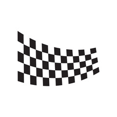 Race flag icon, simple design race flag logo