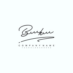 BK initials signature logo. Handwriting logo vector templates. Hand drawn Calligraphy lettering Vector illustration.