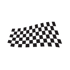 Race flag icon, simple design race flag logo