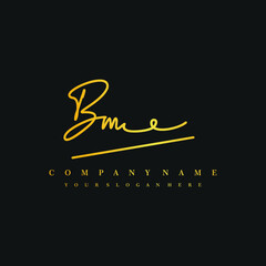 BM initials signature logo. Handwriting logo vector templates. Hand drawn Calligraphy lettering Vector illustration.