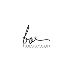 BO initials signature logo. Handwriting logo vector templates. Hand drawn Calligraphy lettering Vector illustration.