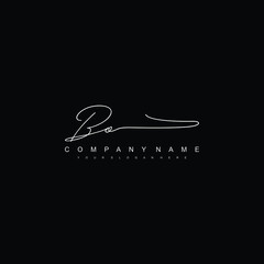 BO initials signature logo. Handwriting logo vector templates. Hand drawn Calligraphy lettering Vector illustration.