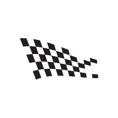Race flag icon, simple design race flag logo