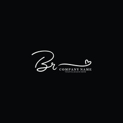 BR initials signature logo. Handwriting logo vector templates. Hand drawn Calligraphy lettering Vector illustration. - obrazy, fototapety, plakaty