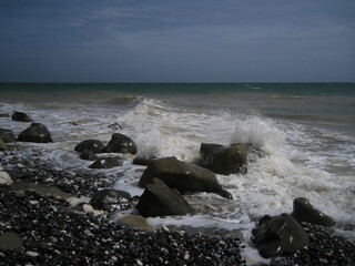 Obraz premium Cow Gap Shore Fishing Mark, near Eastbourne