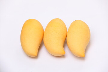 Mangifera indica L.Mango on white background