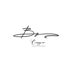 BZ initials signature logo. Handwriting logo vector templates. Hand drawn Calligraphy lettering Vector illustration.