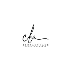 CB initials signature logo. Handwriting logo vector templates. Hand drawn Calligraphy lettering Vector illustration.