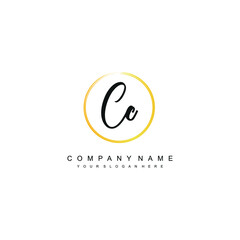 CC initials signature logo. Handwriting logo vector templates. Hand drawn Calligraphy lettering Vector illustration.