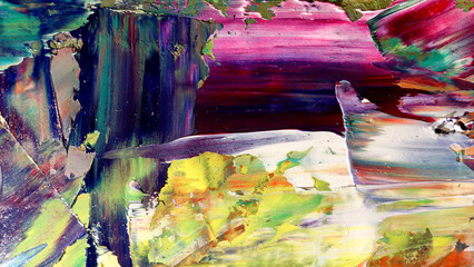 Colorful abstract background wallpaper. Modern motif visual art.  Mixtures of oil paint. Trendy...