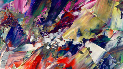 Colorful abstract background wallpaper. Modern motif visual art.  Mixtures of oil paint. Trendy...