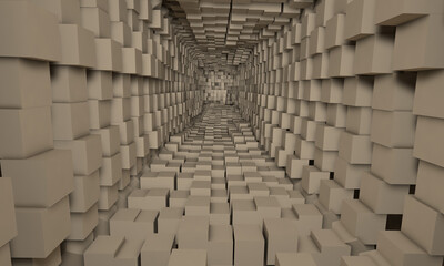 3d render of a brick wall