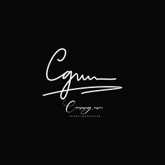 CG initials signature logo. Handwriting logo vector templates. Hand drawn Calligraphy lettering Vector illustration.