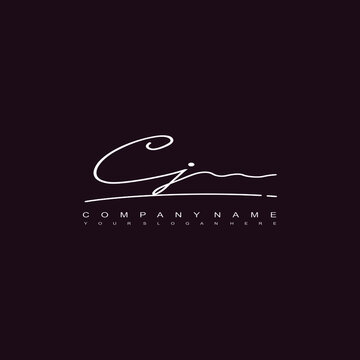 CJ initials signature logo. Handwriting logo vector templates. Hand drawn Calligraphy lettering Vector illustration.