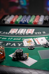 Fototapeta premium Casino Black Jack table