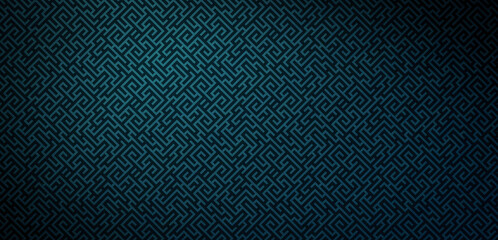 Geometric labyrinth cover. Maze illustration. Monochrome background with lines.