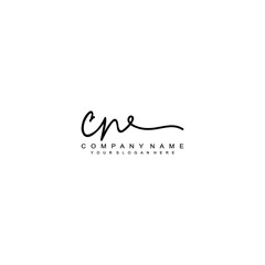 CN initials signature logo. Handwriting logo vector templates. Hand drawn Calligraphy lettering Vector illustration.