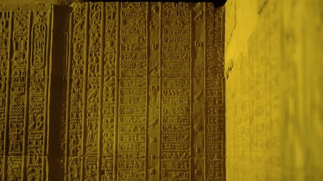 Ancient Hieroglyphic Egyptian solar calendar at the Kom Ombo Temple