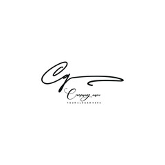 CQ initials signature logo. Handwriting logo vector templates. Hand drawn Calligraphy lettering Vector illustration.
