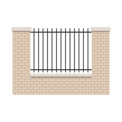 Railing vector. Railing vector on white background. wallpaper. free space for text.